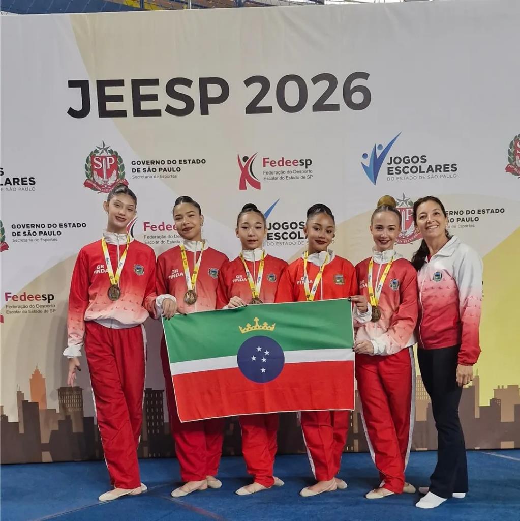 Ginástica Rítmica de Pinda conquista ouro e vagas para final dos Jogos Escolares do Estado de São Paulo