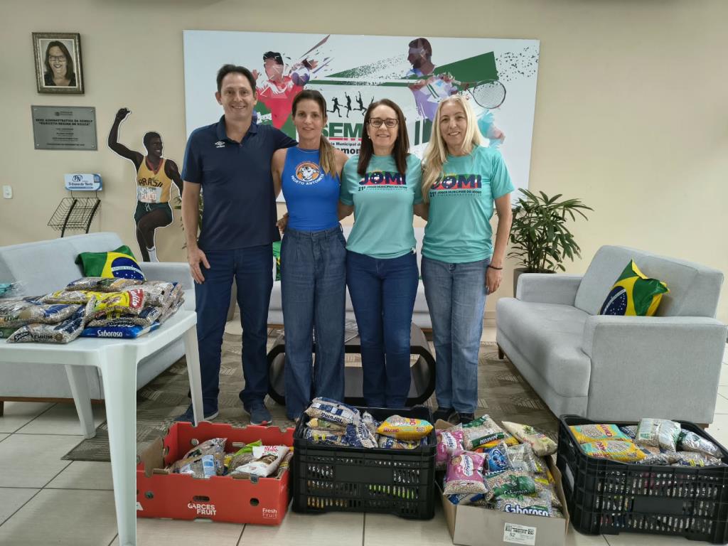 Inscrição solidária do 21º JOMI arrecada 120 quilos de feijão para Fundo Social